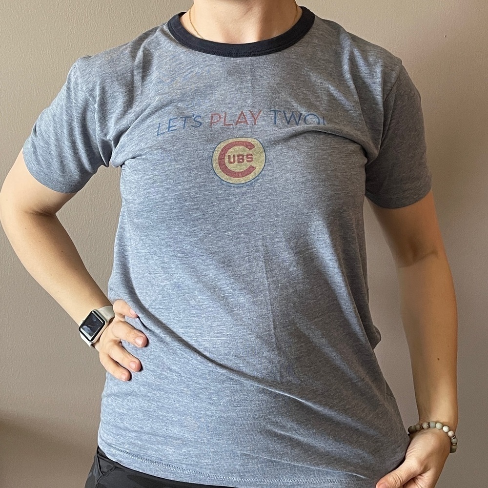 Vintage Chicago Cubs Shirt Let's Play Two! Size Medium